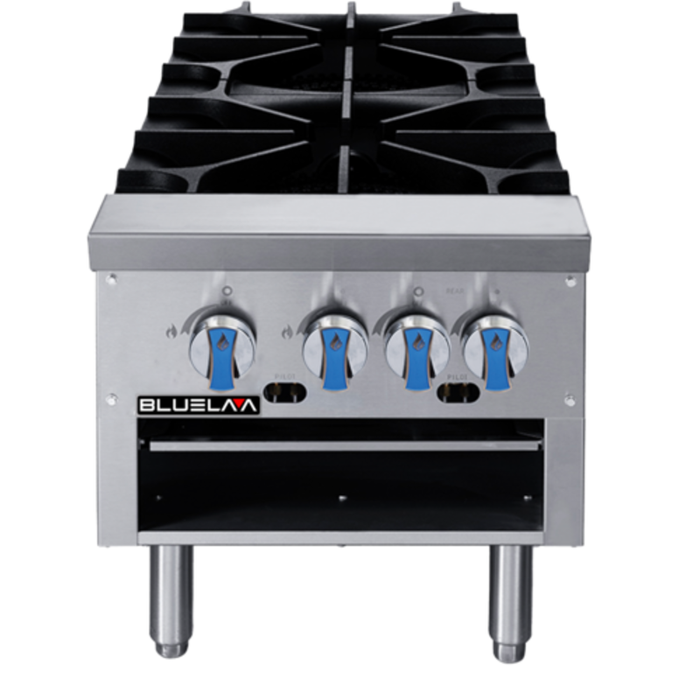Cuisinière à gaz pour marmite Blue Lava BLSP2-L, 45,7 cm de large, 160 000 BTU