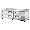 True 93-Inch Deep Worktop Six-Drawer Refrigerated Prep Counter Designed For Commercial Kitchens