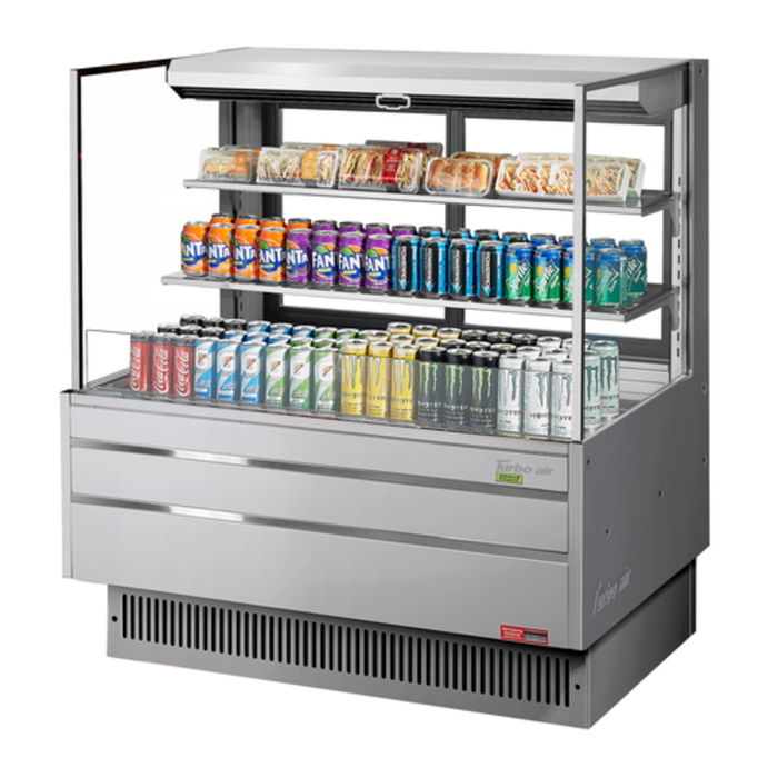 Turbo Air TOM-48L-UFD-S-3S-N 46-3/4"W Open Display Merchandiser