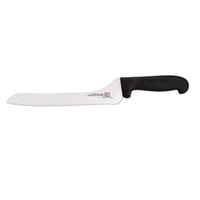 Alt Tag: OMCAN 12427 9-Inch Blade Offset Wave Edge Bread Knife with offset handle and wave edge blade for bread and sandwiches