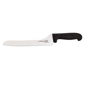 Alt Tag: OMCAN 12427 9-Inch Blade Offset Wave Edge Bread Knife with offset handle and wave edge blade for bread and sandwiches