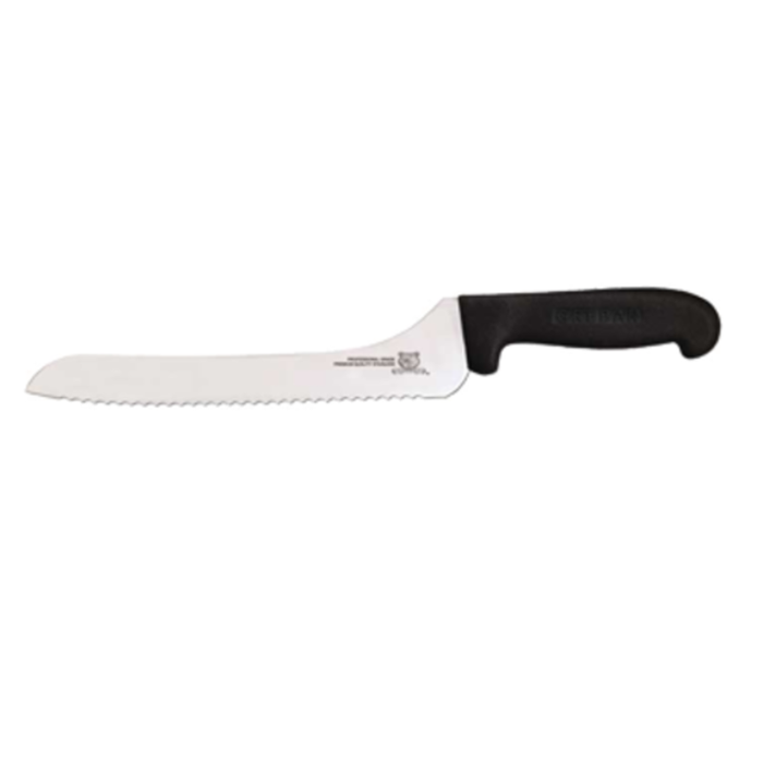 Alt Tag: OMCAN 12427 9-Inch Blade Offset Wave Edge Bread Knife with offset handle and wave edge blade for bread and sandwiches