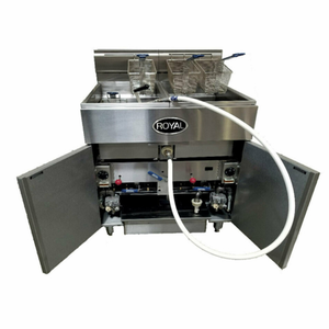 Royal RHEF-45-5-DM2 225-250 lb. 5-Bank Gas Fryer Battery