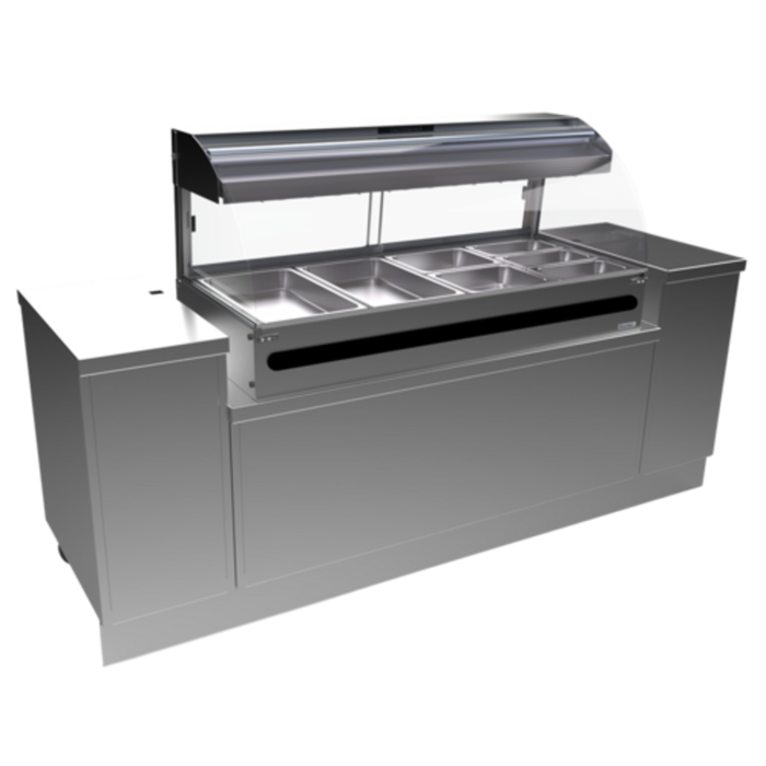 Resfab CBT-3 74.5" x 28" 3 Pan Stainless Steel Cabinet Base