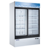 54 Inch Glass Door Refrigerator Merchandiser Featuring Clear Display For Retail Use With Adjustable Shelving