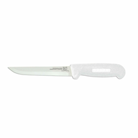 Omcan 11717 6" Straight Blade Boning Knife with White Handle