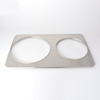 Étiquette alternative : Omcan 46369 Cuisine commerciale Plaque adaptatrice de table à vapeur double demi-taille Plaque d’insertion en acier inoxydable avec double découpe