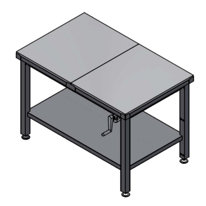 Winholt DTS-3060H32-ADJ-9-PT 60" x 30" Adjustable Poly Top Work Table
