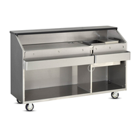 FWE BBC-6 72"W Portable Post-Mix Bar with 50 lb Ice Bin