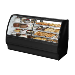 True TGM-DZ-77-SC/SC-B-W 77-1/4" Dual Zone Glass Merchandiser