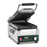 Waring WPG200 Commercial Panini Compresso 7-3/4" x 14-1/2" Panini Grill
