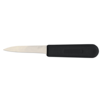 Alt Tag: Omcan 12406 Professional Grade Paring Knife with Stainless Steel Blade, stainless blade and black handle for peeling and trimming