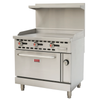 Omcan 48189 36 Inch Commercial Gas Range With Griddle Oven For Efficient Cooking In Busy Kitchens