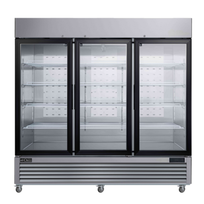 EFI Sales C3-82GDSVC 81.8 inch 3-Door Glass Refrigerator Merchandiser