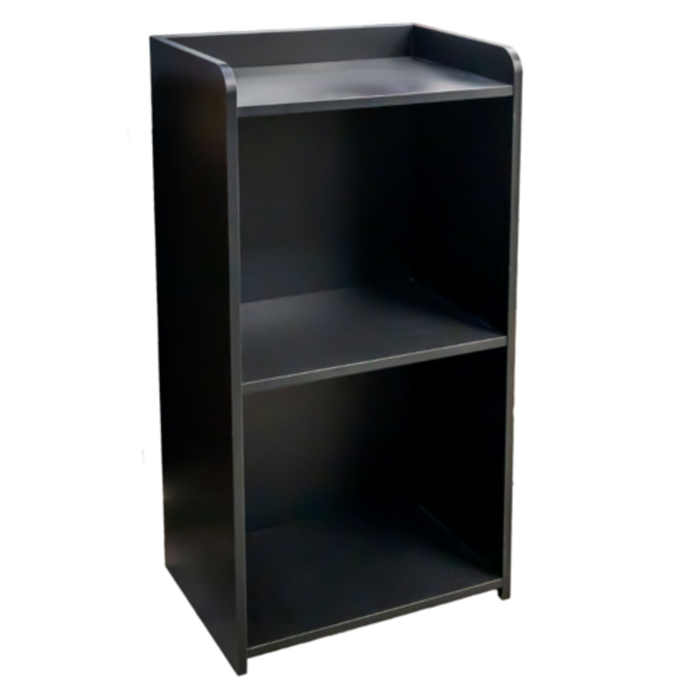 OMCAN 48221 24.5" Black Hostess Maitre D Stand with Casters black modular hostess station with shelves for restaurant entryway