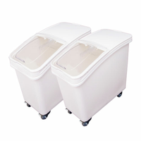 OMCAN 80986 27-Gallon Ingredient Bin with Sliding Cover & Casters