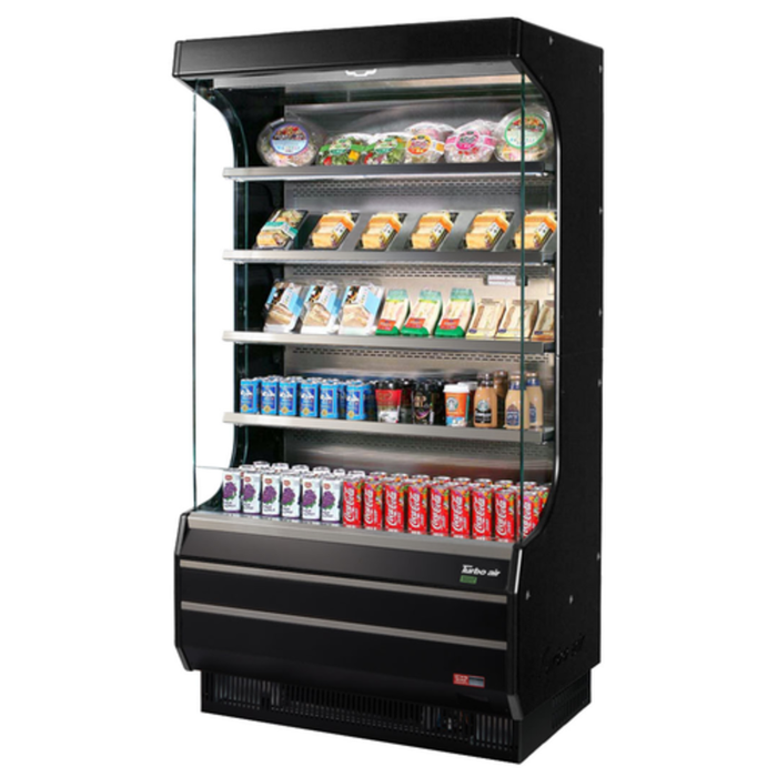 Turbo Air TOM-40W(B)-N 39" Vertical Open Display Merchandiser 14.4 cu. ft.