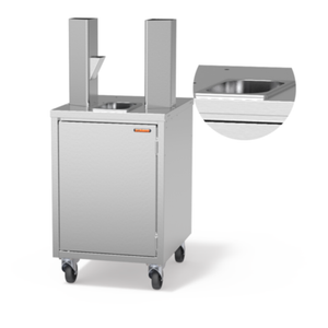 Zummo MDCESP14-N 460mm Commercial Juicer Accessory Cabinet Base with Wheels