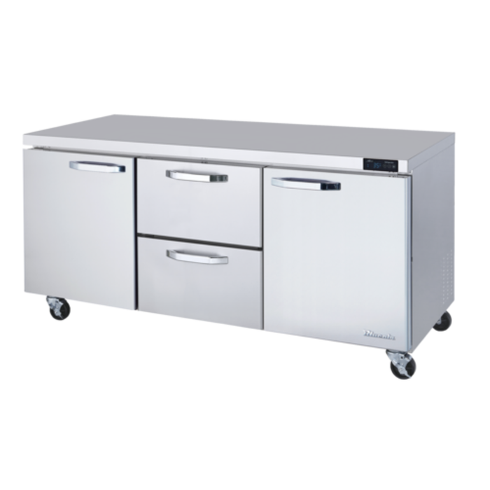 Blueair BLUR72-D2M-HC 72.4 Inch Undercounter Refrigerator Door Drawer Combo