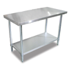 Stainless Steel Commercial Kitchen Work Table With Undershelf For Ingredient Staging And Food Preparation