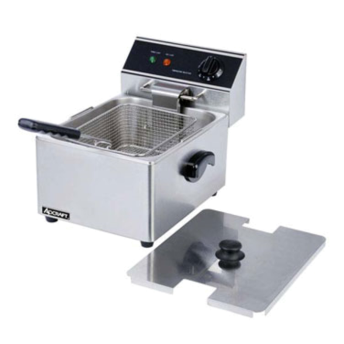 Adcraft DF-6L 6 Liter Electric Countertop Deep Fryer Single Pot