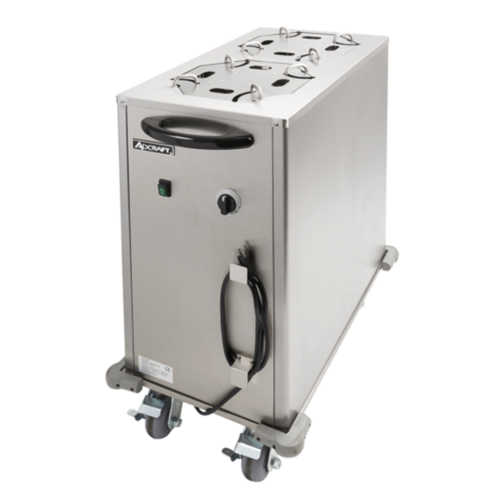 Adcraft LR-2 Heated Mobile Plate Lowerator Dispenser 80 Plate Capacity