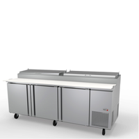 Fagor 19054684 FPT-93 Refrigerated Pizza Prep Table, 93" Wide, Stainless Steel Construction, Ideal For Pizza Preparation