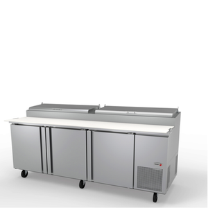 Fagor 19054684 FPT-93 Refrigerated Pizza Prep Table, 93" Wide, Stainless Steel Construction, Ideal For Pizza Preparation