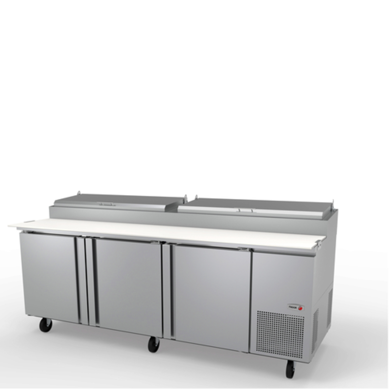 Fagor 19054684 FPT-93 Refrigerated Pizza Prep Table, 93" Wide, Stainless Steel Construction, Ideal For Pizza Preparation