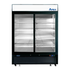 Atosa Sliding Glass Door Refrigerator Merchandiser With Two Sections And Sliding Doors