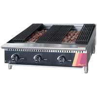 EFI HCH36-LV-P 36" Countertop Gas Lava Rock Charbroiler For High-Performance Cooking In Commercial Kitchens