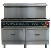 Versa Heat HRG60-10B-CV-N 60 Inch Gas Restaurant Convection Range With Stainless Steel Finish And Multiple Burners