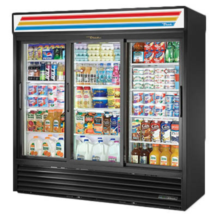 True GDM-69-HC-LD 78.13-Inch Refrigerated Glass Sliding Door Merchandiser