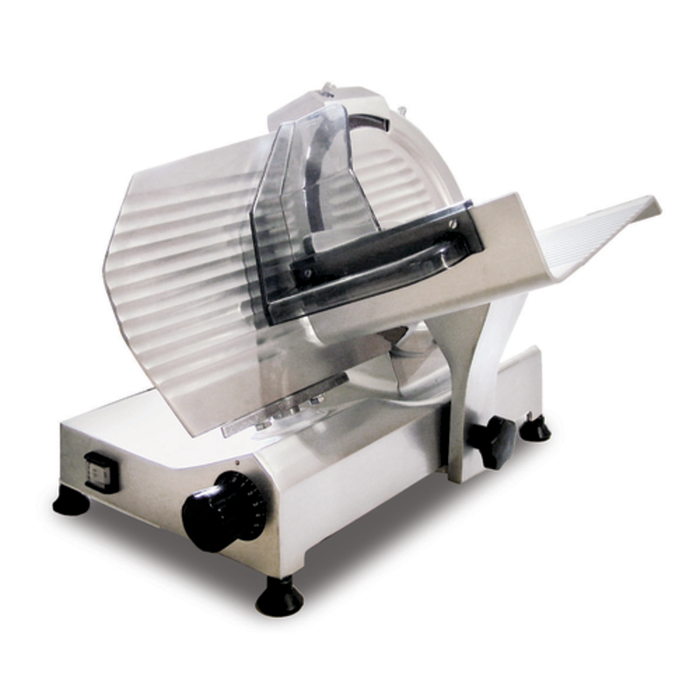 Trento 31343 10" Blade Belt-Driven Electric Food Meat Slicer, 10-inch belt-driven deli meat and vegetable slicer with adjustable thickness