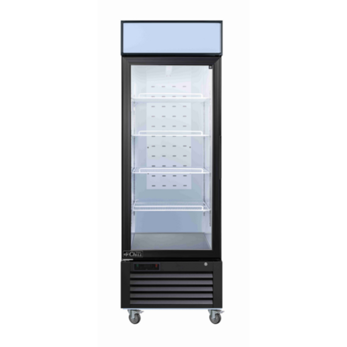 EFI C1-27GDVC-L Vitrine réfrigérée noire à crème glacée de 19,4 pi³ Versa Chill avec DEL