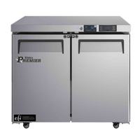 Versa Premier CUDR2-36VCP 36" Two-Door Undercounter Refrigerator For Commercial Kitchen Storage