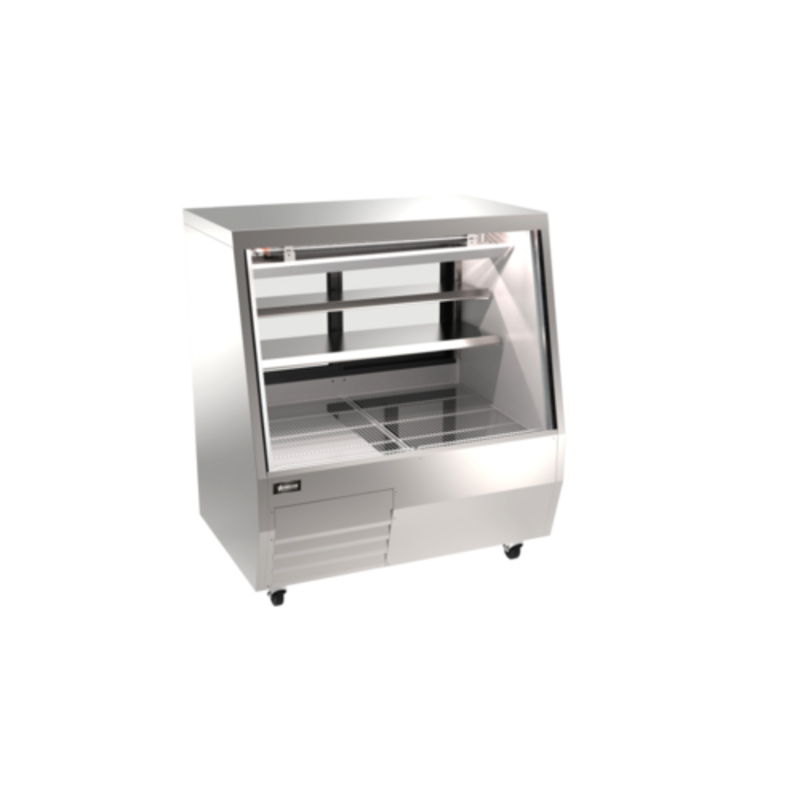 OMCAN 50105 50-Inch Square Glass Refrigerated Deli Display Case For Fresh Deli Meats And Prepared Foods
