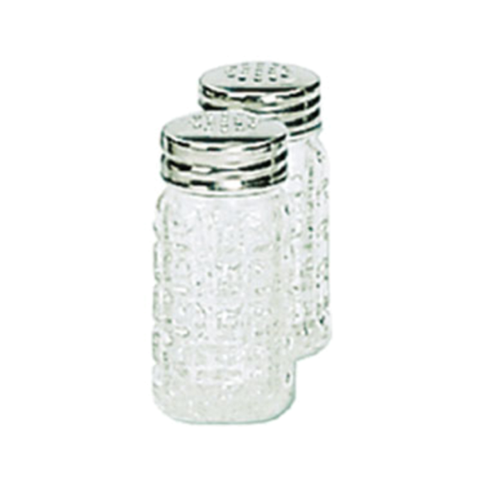 GREN-62 Classic Flat Glass Salt and Pepper Shaker 2 oz.