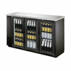 EFI Sales CBBGD3-72CC 72-3/4"W Glass Door Back Bar Cooler With Bottles Displayed Inside