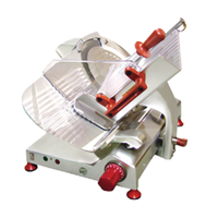 OMAS Trento 31438 13-Inch Blade Gear-Driven Commercial Food Slicer with gravity-feed design and 13-inch blade for deli meat slicing