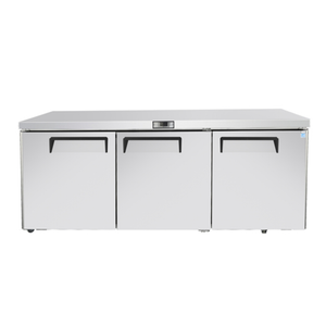 Atosa MGF8404GR 72-11/16"W Three-Section Reach-In Undercounter Refrigerator