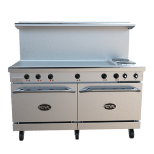 Royal RRE-2GT48-CC 60" Electric Restaurant Range with Griddle & Ovens