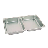 DIV-200F Bac alimentaire de chauffe-plat oblong divisé pleine taille de 2-1/2" de profondeur