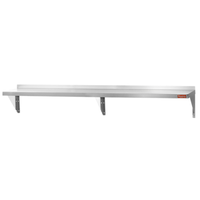 Rosko RO-WMS-7212 Wall Mounted Stainless Steel Shelf 72"L x 12"W