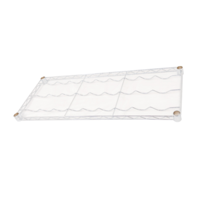 Omcan 48222 Chrome Wire Wine Shelf 36"W x 14"D, 9-Bottle Capacity