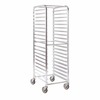 Full Height Bun Pan Rack For Efficient Storage And Transport Of 20 Full-Size Sheet Pans In Commercial Kitchens.
