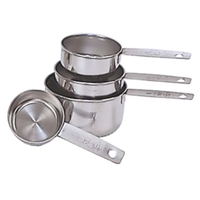 MCS-4 Stainless Steel 4-Piece Measuring Cup Set Nestable Design