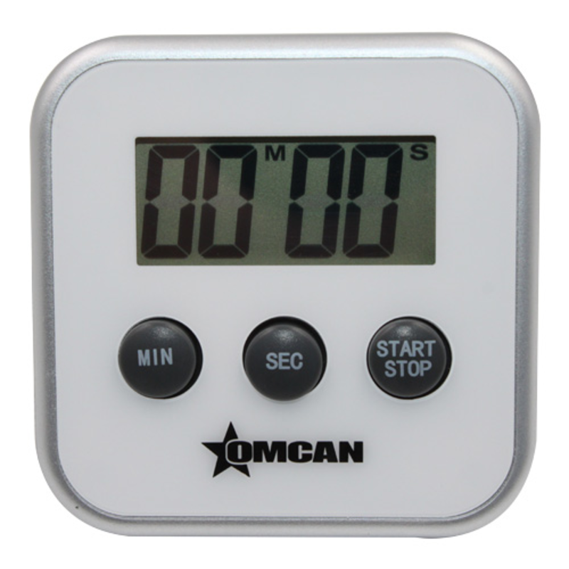 Alt Tag: Omcan 47228 Electronic Replacement Timer for Commercial Kitchen Operations digital LCD timer with MIN SEC and START STOP buttons