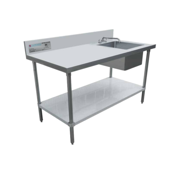 Thorinox TWTS-2460-RS 60" x 24" Work Table with Prep Sink
