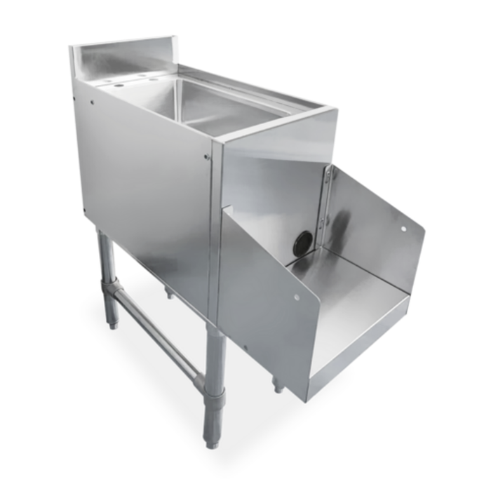 Omcan 47521 12-Inch Wide Commercial Stainless Steel Underbar Blender Station